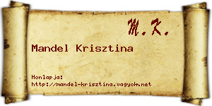 Mandel Krisztina névjegykártya