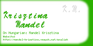 krisztina mandel business card